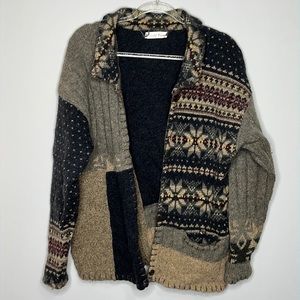Kristi rose vintage wool button up sweater